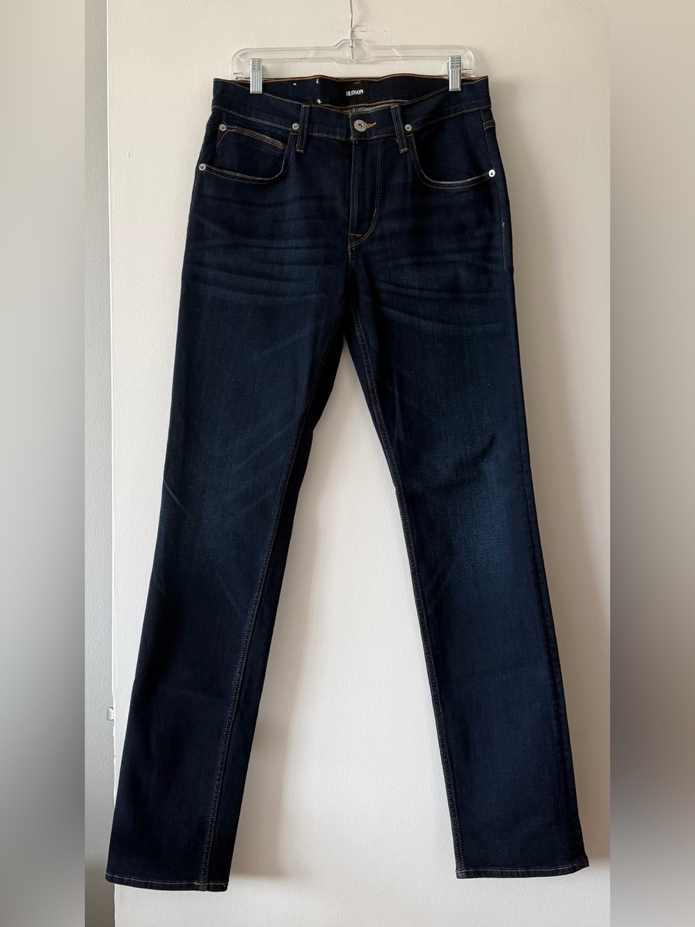 HUDSON Jeans Mens Blake Slim Straight Leg Stretch Dark Wash Denim Size 31 NWT
